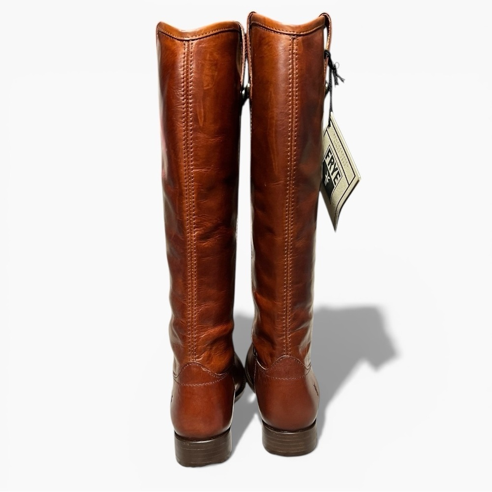 NEW with Box FRYE Melissa Button Equestrian Style Brown Leather Boots | Size 5.5 - Picture 3 of 15